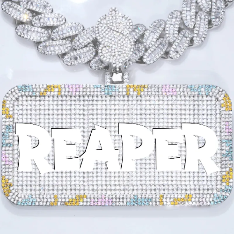 CUSTOM LETTER NECKLACE 3D COLORFUL SQUARE sold by The GUU Shop