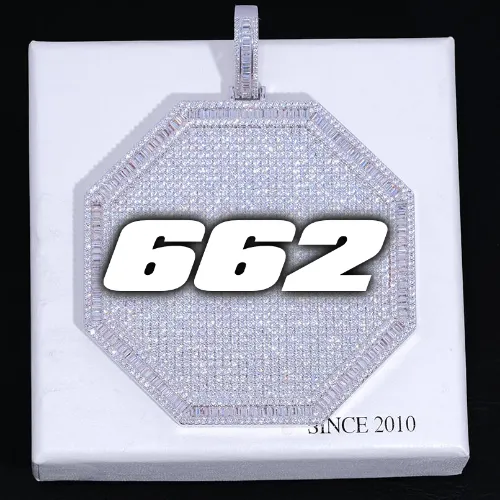 CUSTOM LETTER NECKLACE 3D BIG OCTAGON sold by The GUU Shop