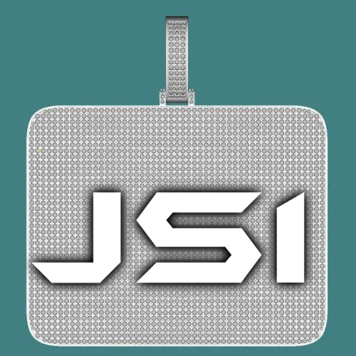 CUSTOM LETTER NECKLACE 3D BIG SQUARE sold by The GUU Shop