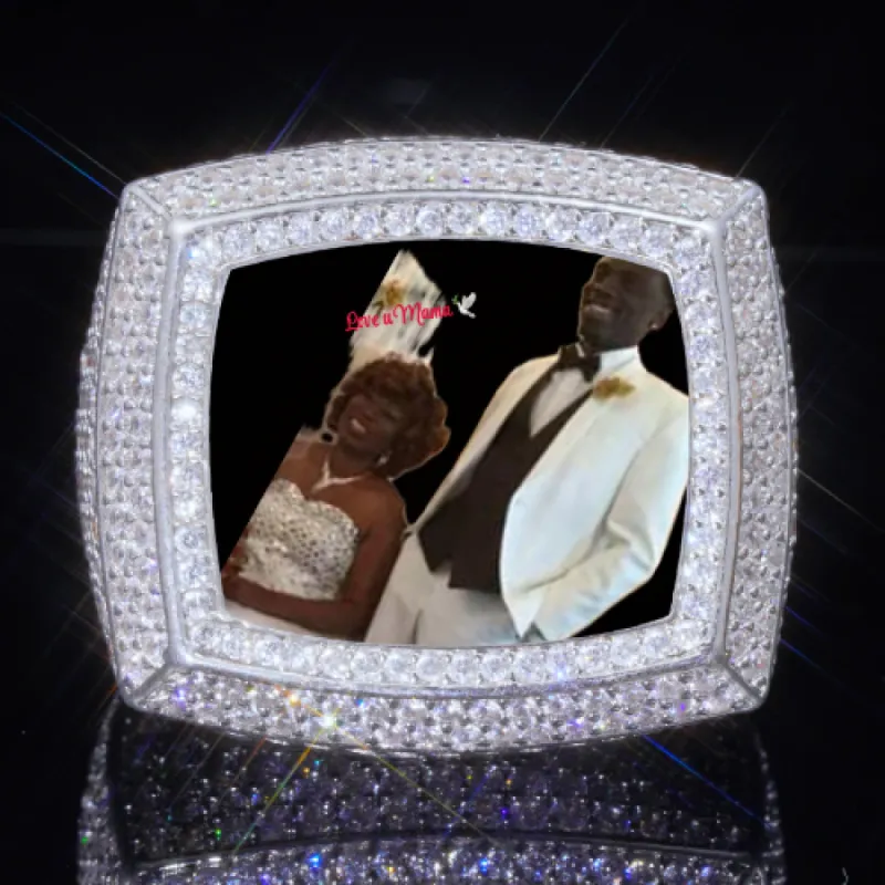 3D CUSTOM PICTURE ICED RING sold by The GUU Shop