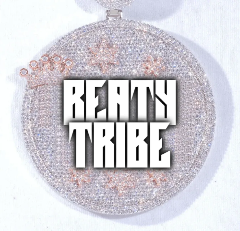 CUSTOM LETTER NECKLACE 3D BIG CROWN DISC sold by The GUU Shop