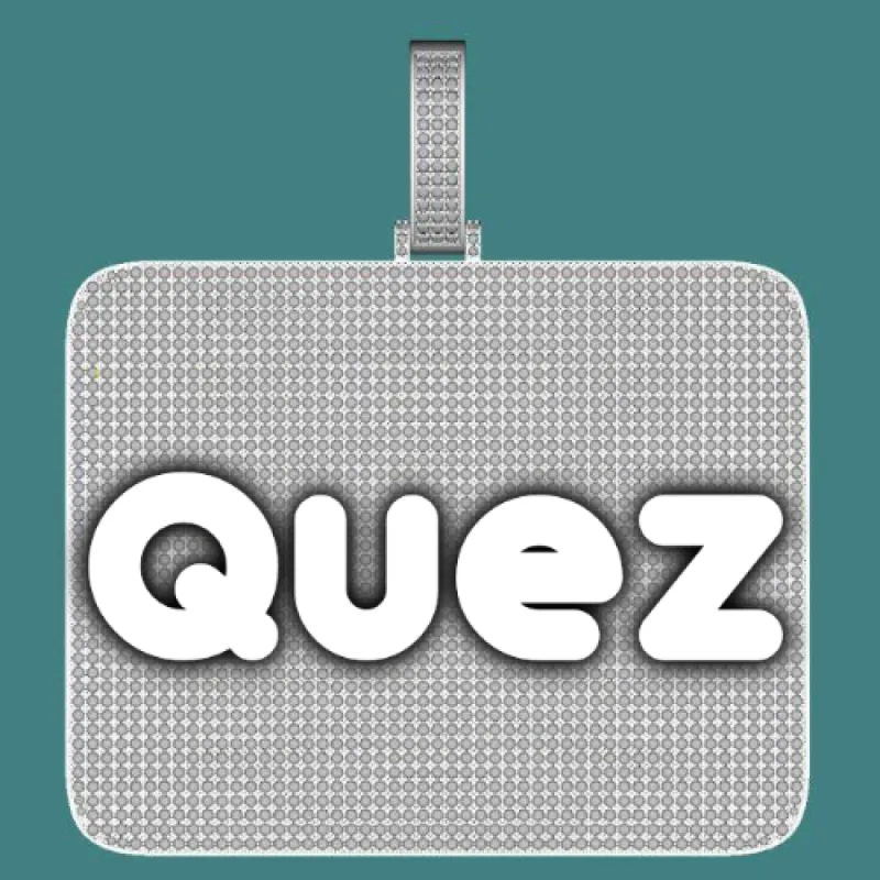 CUSTOM LETTER NECKLACE 3D BIG SQUARE sold by The GUU Shop