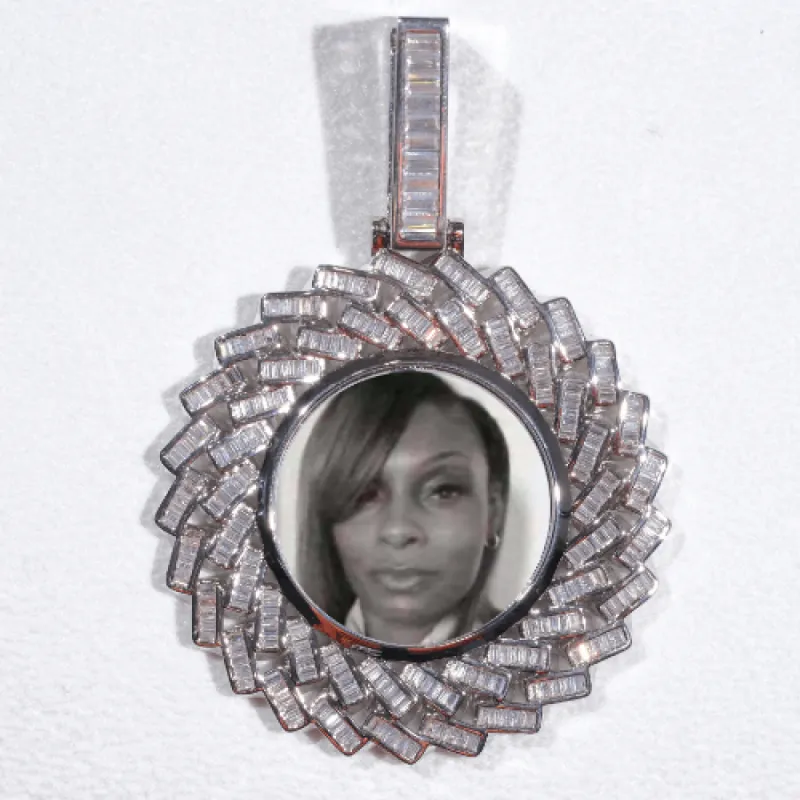 Large 3D Baguette Custom Picture Pendant sold by The GUU Shop