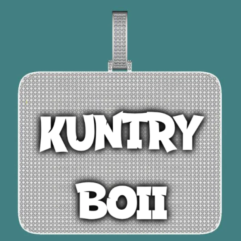 CUSTOM LETTER NECKLACE 3D BIG SQUARE sold by The GUU Shop