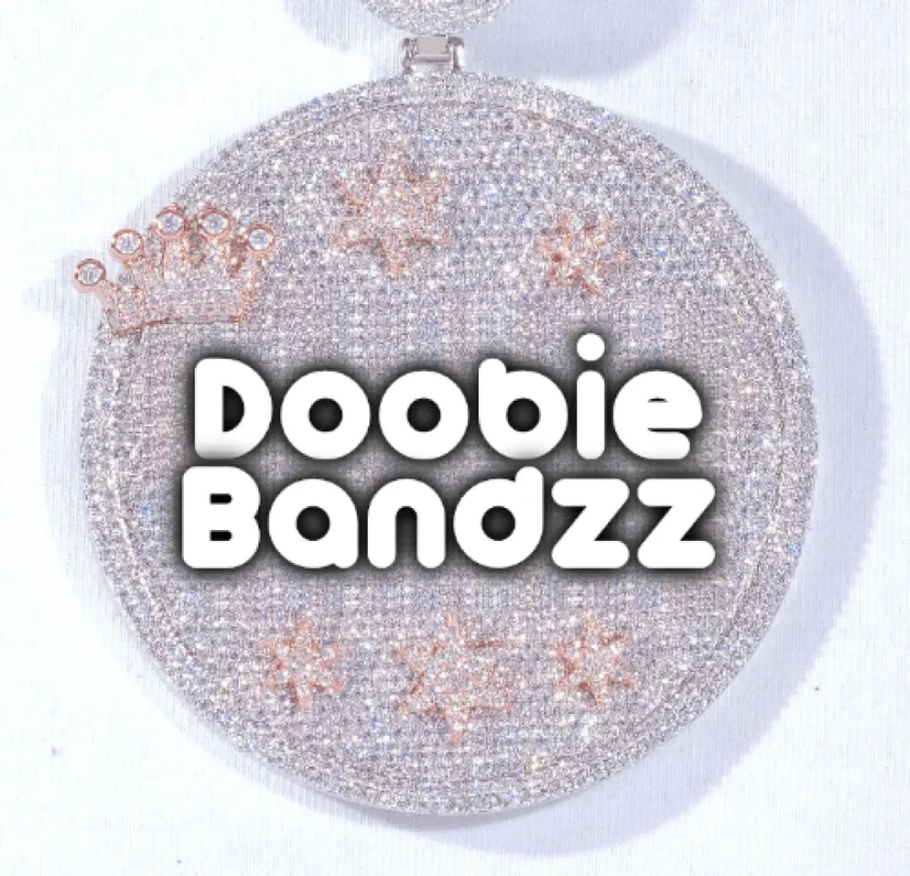 CUSTOM LETTER NECKLACE 3D BIG CROWN DISC sold by The GUU Shop