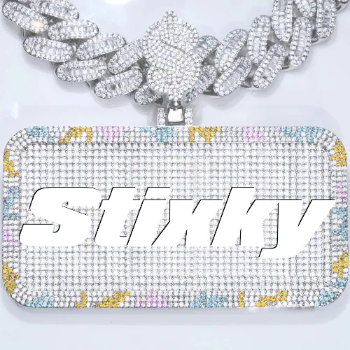 CUSTOM LETTER NECKLACE 3D COLORFUL SQUARE sold by The GUU Shop