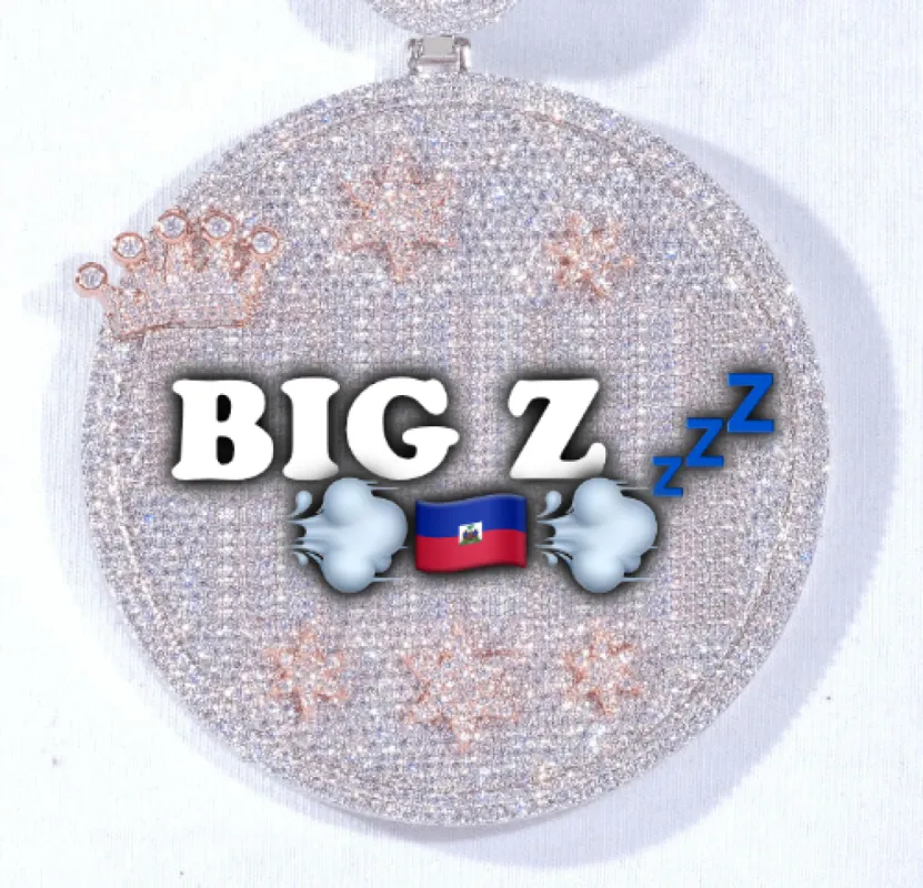 CUSTOM LETTER NECKLACE 3D BIG CROWN DISC sold by The GUU Shop