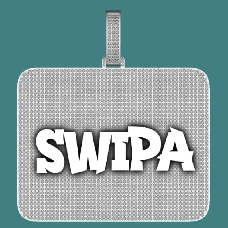 CUSTOM LETTER NECKLACE 3D BIG SQUARE sold by The GUU Shop