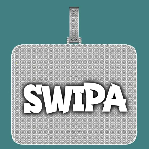 CUSTOM LETTER NECKLACE 3D BIG SQUARE sold by The GUU Shop