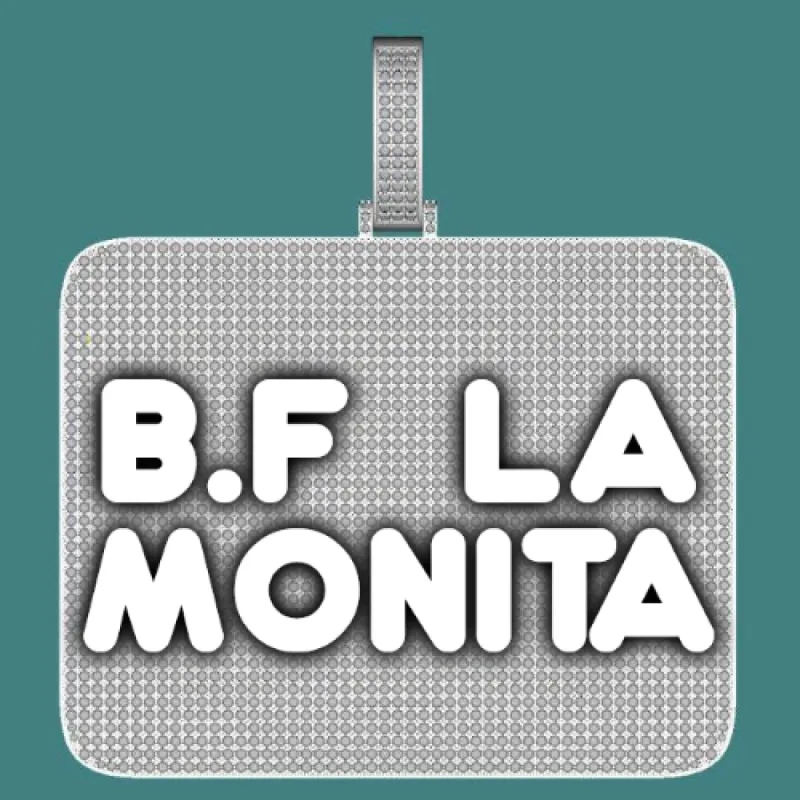 CUSTOM LETTER NECKLACE 3D BIG SQUARE sold by The GUU Shop