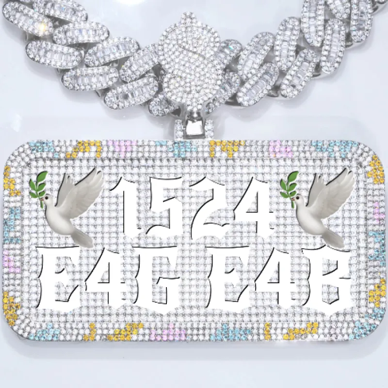 CUSTOM LETTER NECKLACE 3D COLORFUL SQUARE sold by The GUU Shop