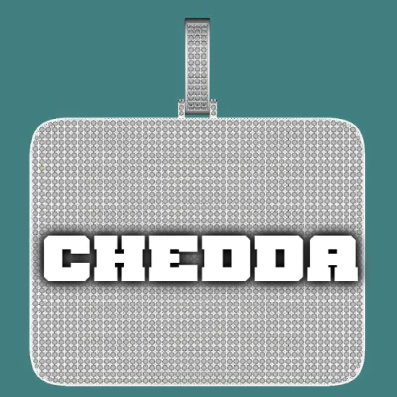 CUSTOM LETTER NECKLACE 3D BIG SQUARE sold by The GUU Shop