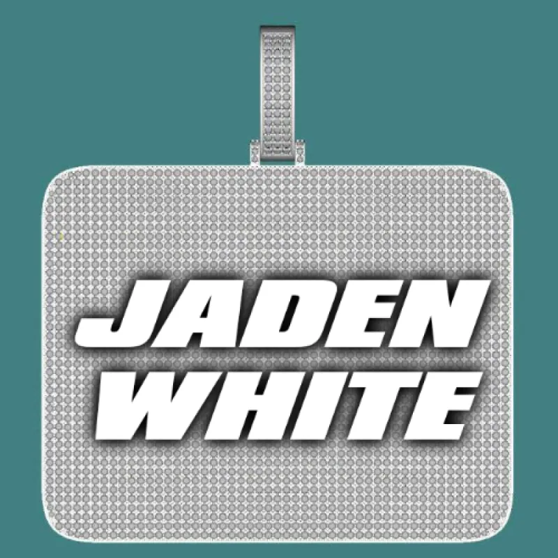 CUSTOM LETTER NECKLACE 3D BIG SQUARE sold by The GUU Shop