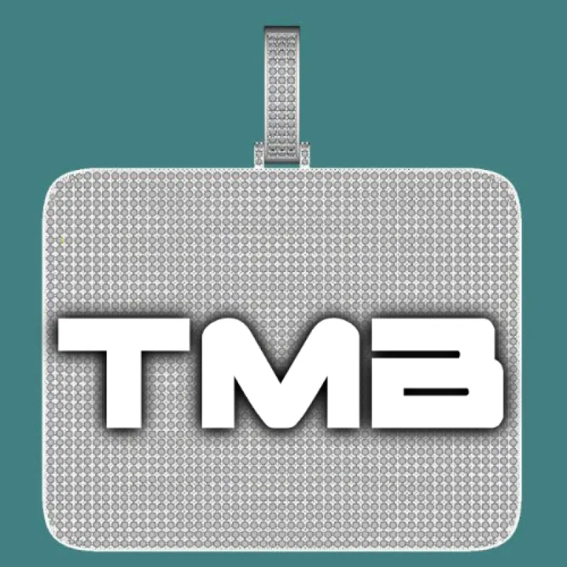 CUSTOM LETTER NECKLACE 3D BIG SQUARE sold by The GUU Shop