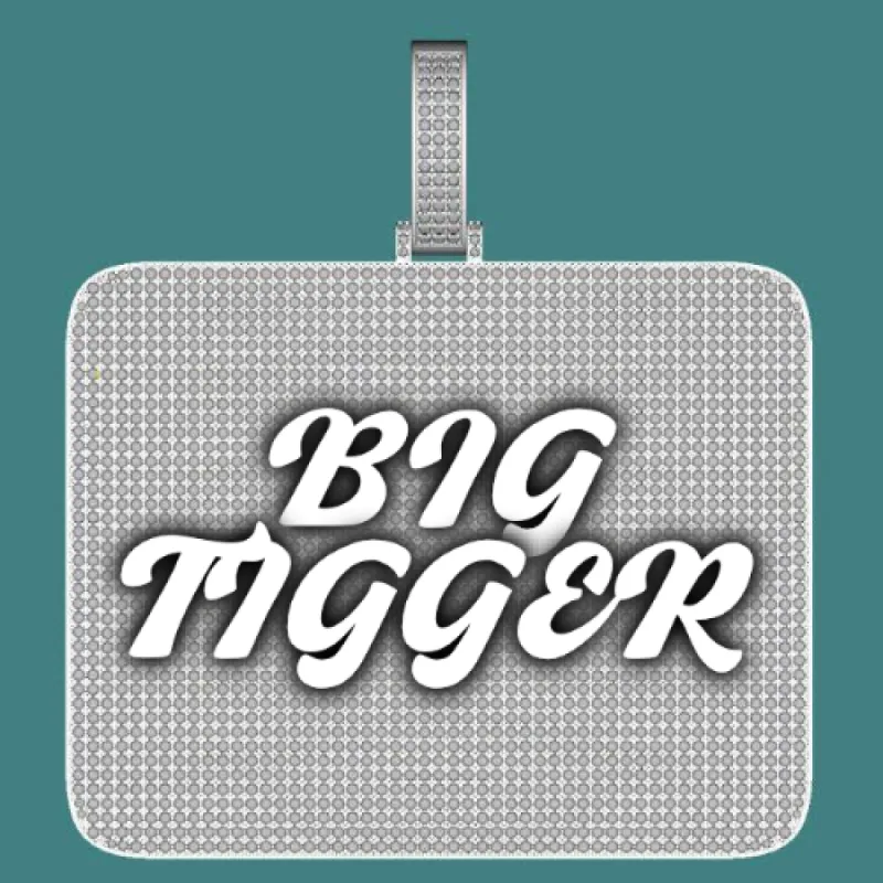 CUSTOM LETTER NECKLACE 3D BIG SQUARE sold by The GUU Shop