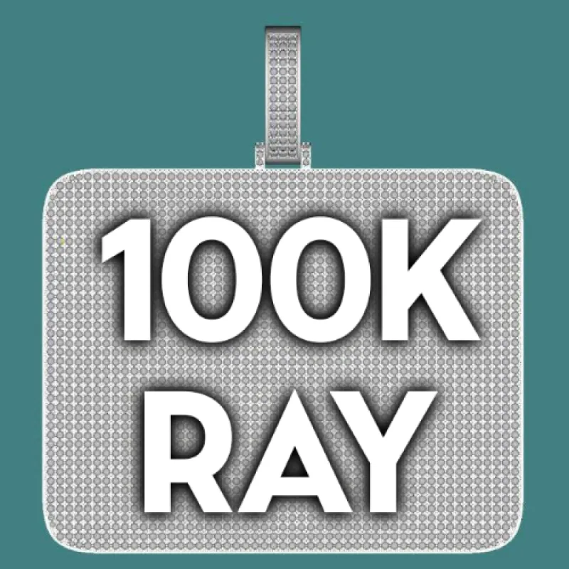 CUSTOM LETTER NECKLACE 3D BIG SQUARE sold by The GUU Shop