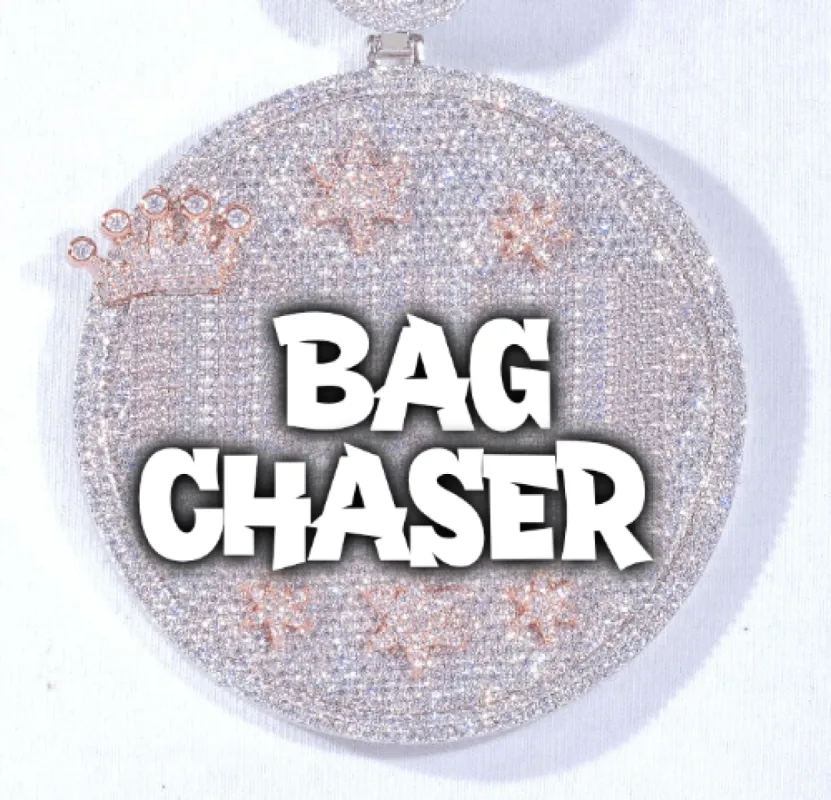 CUSTOM LETTER NECKLACE 3D BIG CROWN DISC sold by The GUU Shop