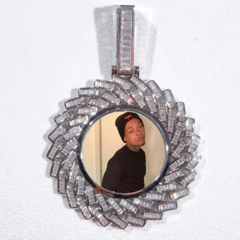 Large 3D Baguette Custom Picture Pendant sold by The GUU Shop