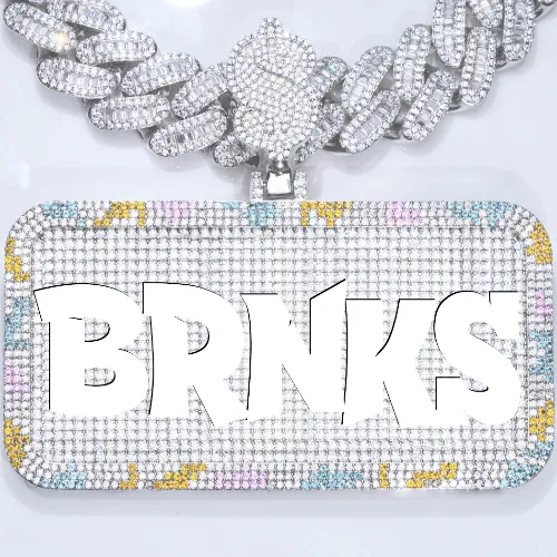 CUSTOM LETTER NECKLACE 3D COLORFUL SQUARE sold by The GUU Shop