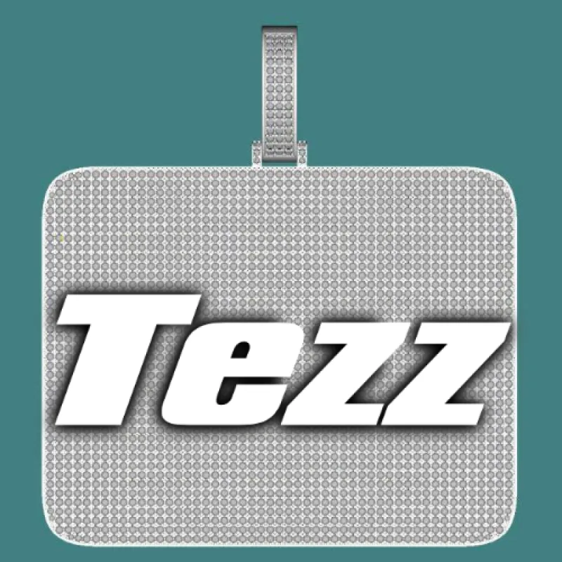 CUSTOM LETTER NECKLACE 3D BIG SQUARE sold by The GUU Shop