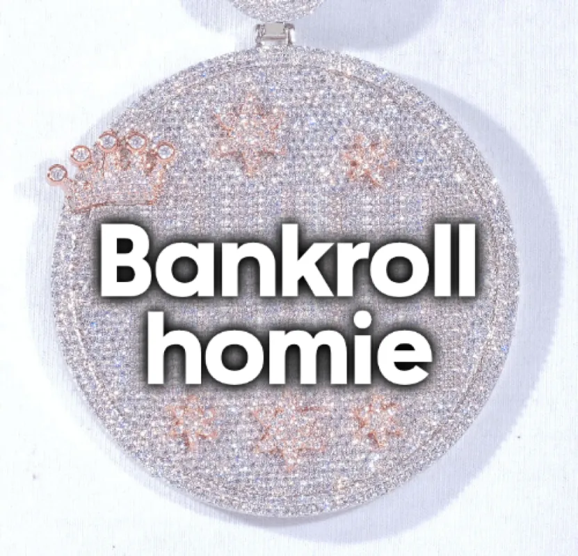 CUSTOM LETTER NECKLACE 3D BIG CROWN DISC sold by The GUU Shop