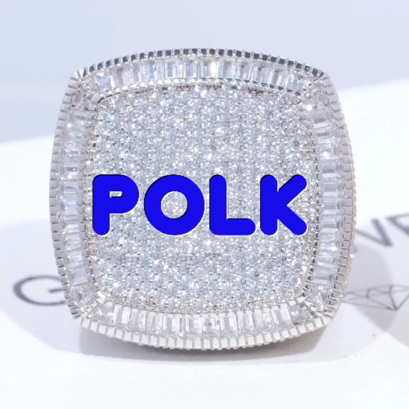 CUSTOM LETTER 3D ICED RING sold by The GUU Shop