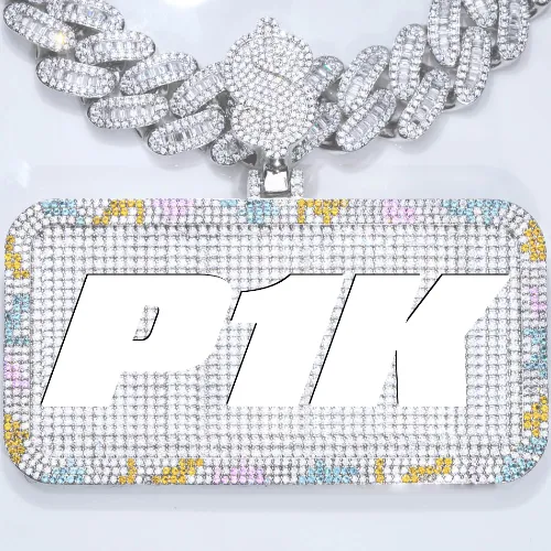 CUSTOM LETTER NECKLACE 3D COLORFUL SQUARE sold by The GUU Shop