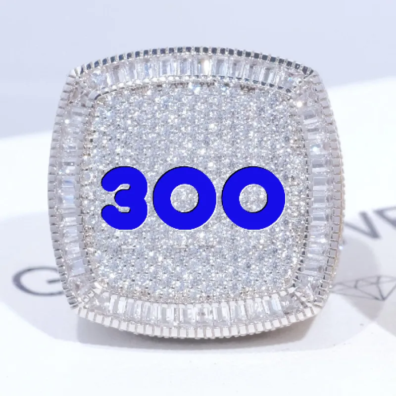 CUSTOM LETTER 3D ICED RING sold by The GUU Shop