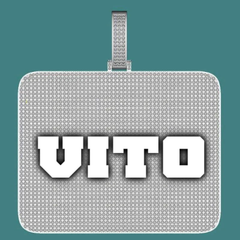 CUSTOM LETTER NECKLACE 3D BIG SQUARE sold by The GUU Shop