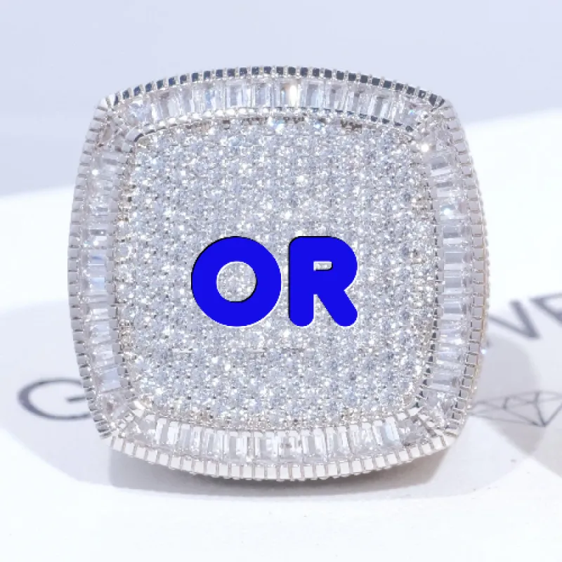 CUSTOM LETTER 3D ICED RING sold by The GUU Shop