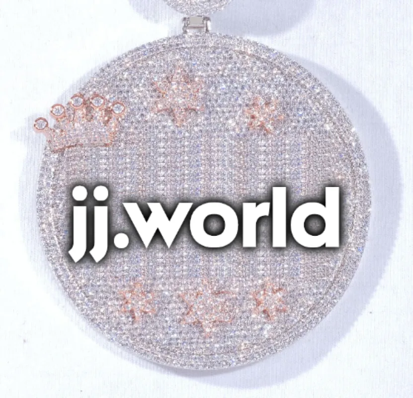 CUSTOM LETTER NECKLACE 3D BIG CROWN DISC sold by The GUU Shop