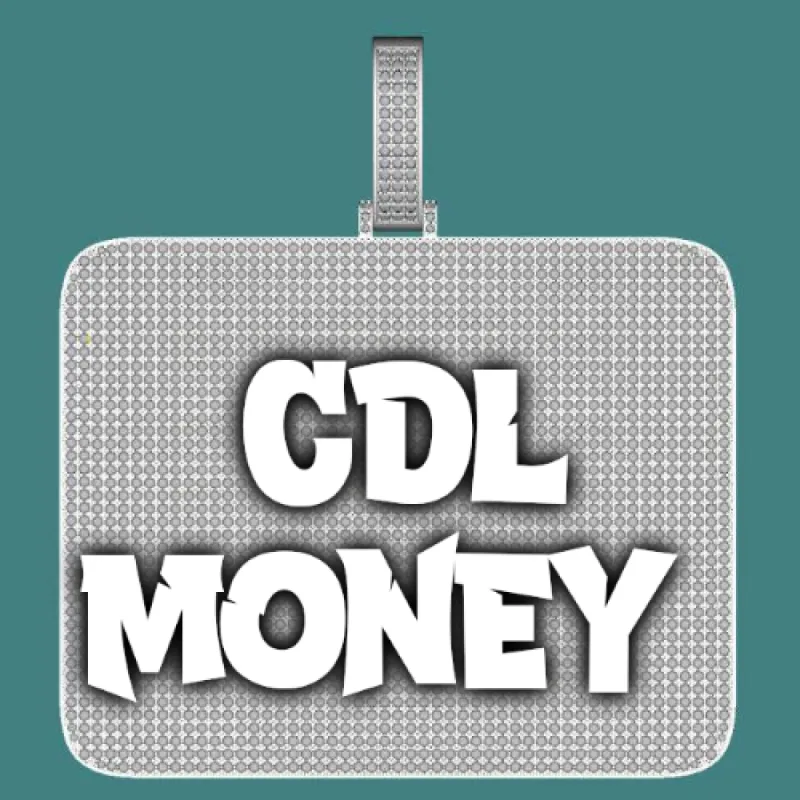 CUSTOM LETTER NECKLACE 3D BIG SQUARE sold by The GUU Shop