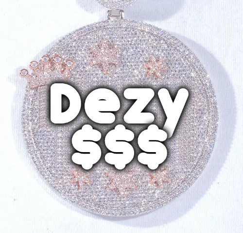 CUSTOM LETTER NECKLACE 3D BIG CROWN DISC sold by The GUU Shop