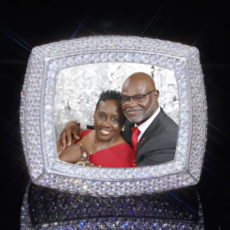 3D CUSTOM PICTURE ICED RING sold by The GUU Shop