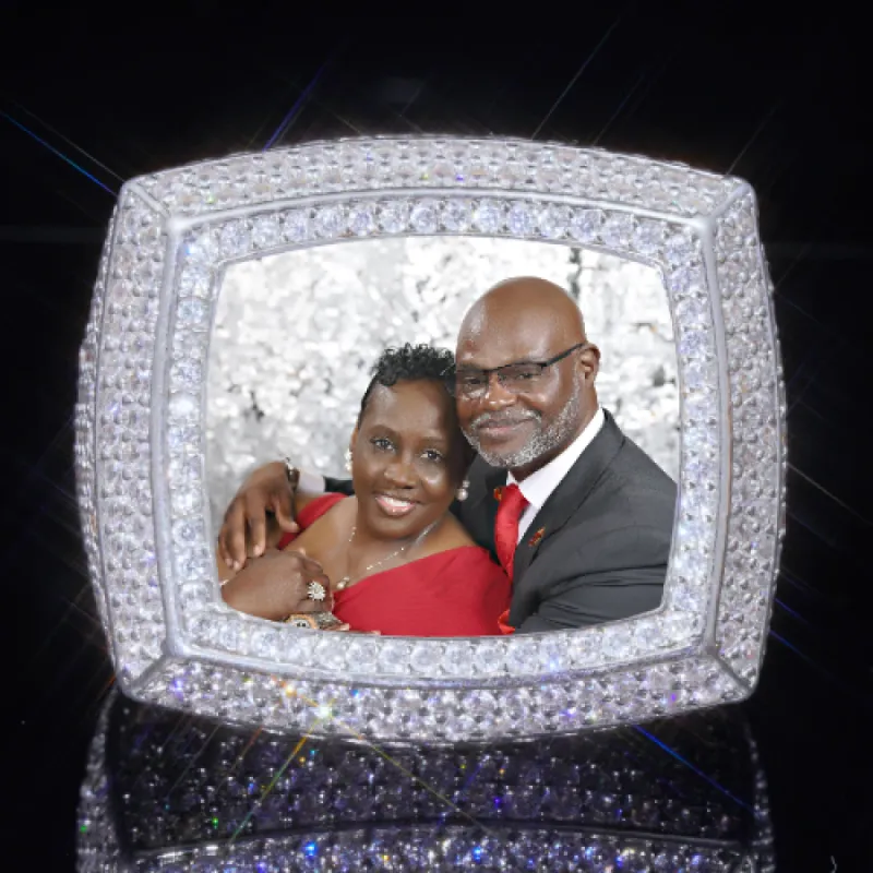 3D CUSTOM PICTURE ICED RING sold by The GUU Shop