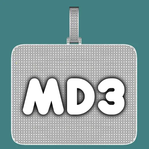 CUSTOM LETTER NECKLACE 3D BIG SQUARE sold by The GUU Shop