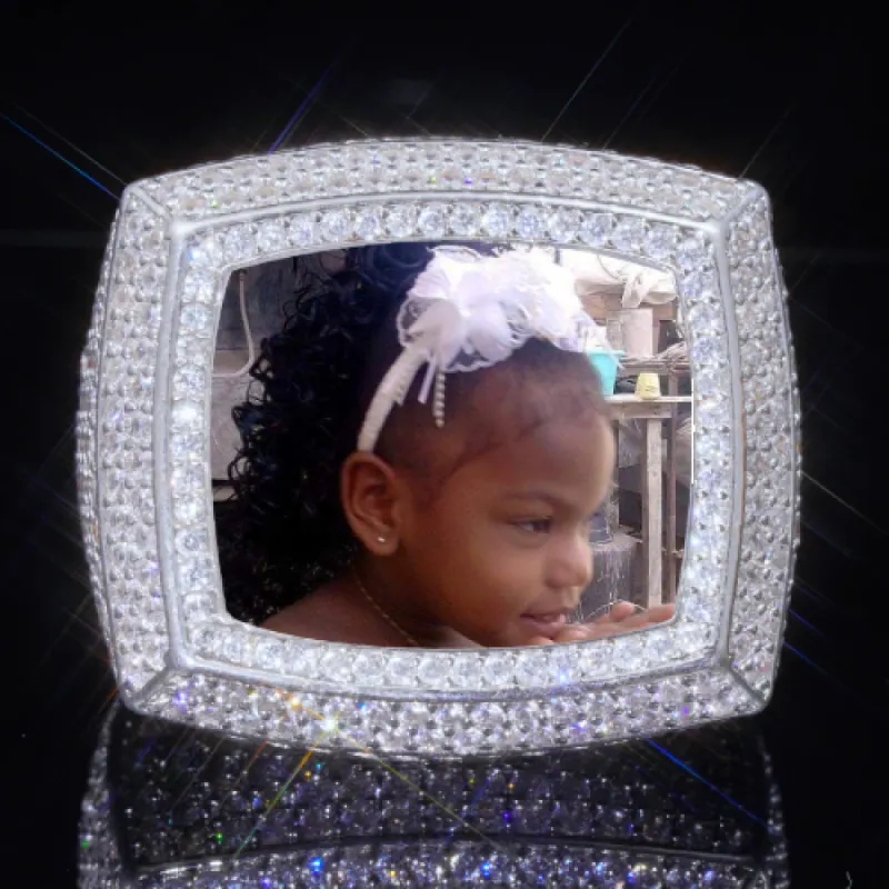 3D CUSTOM PICTURE ICED RING sold by The GUU Shop