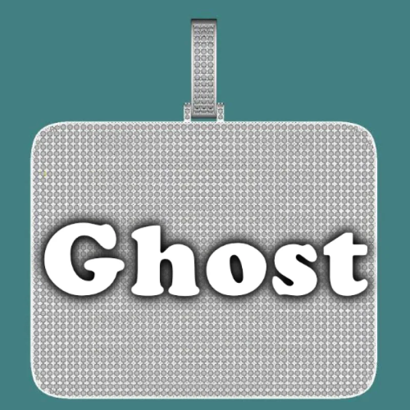 CUSTOM LETTER NECKLACE 3D BIG SQUARE sold by The GUU Shop