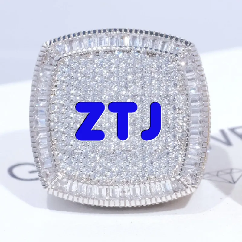 CUSTOM LETTER 3D ICED RING sold by The GUU Shop