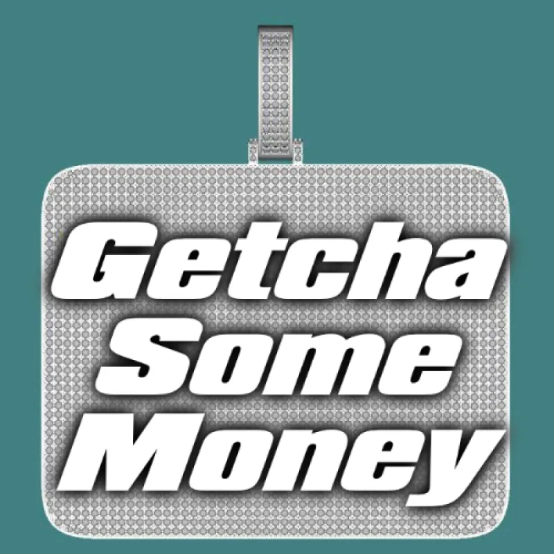 CUSTOM LETTER NECKLACE 3D BIG SQUARE sold by The GUU Shop