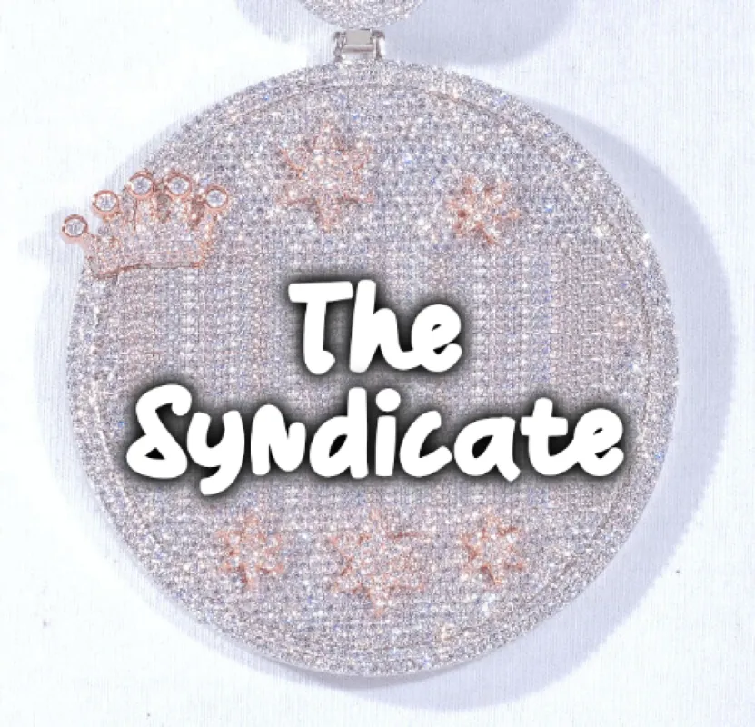 CUSTOM LETTER NECKLACE 3D BIG CROWN DISC sold by The GUU Shop