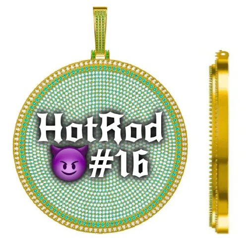 CUSTOM LETTER NECKLACE 3D BIG DISC sold by The GUU Shop