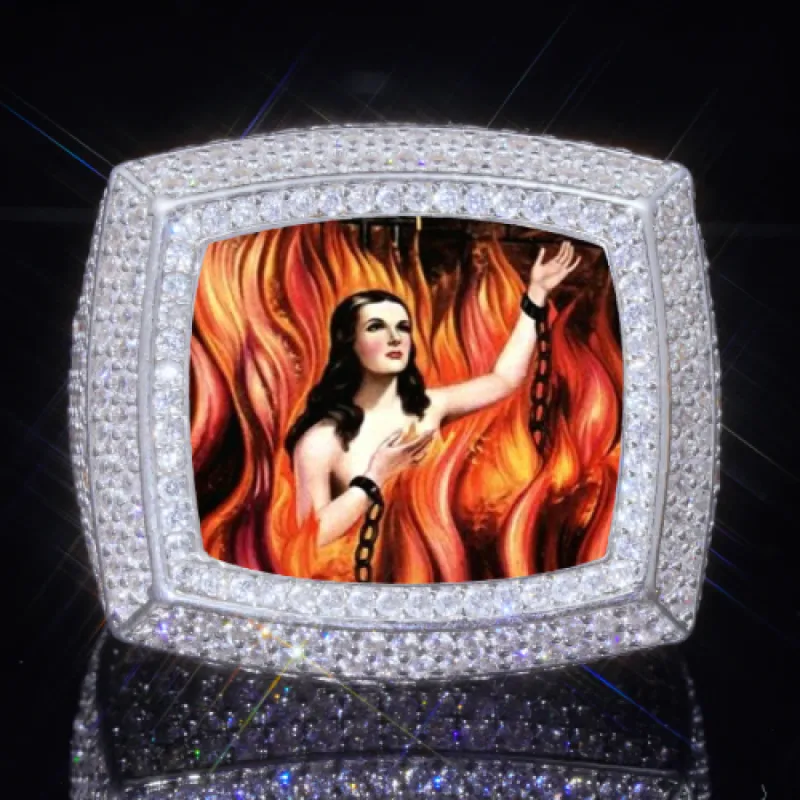 3D CUSTOM PICTURE ICED RING sold by The GUU Shop