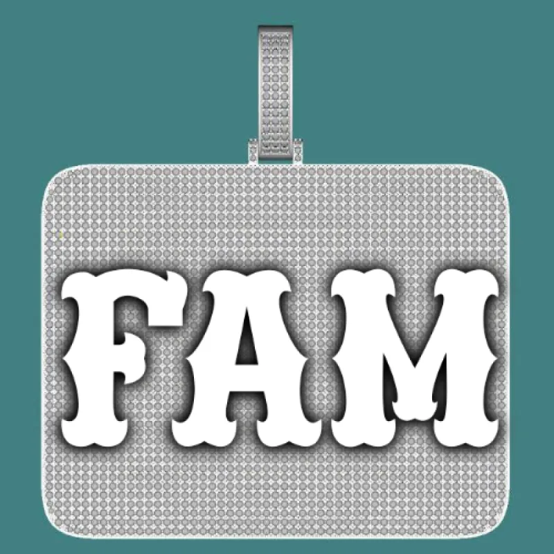 CUSTOM LETTER NECKLACE 3D BIG SQUARE sold by The GUU Shop