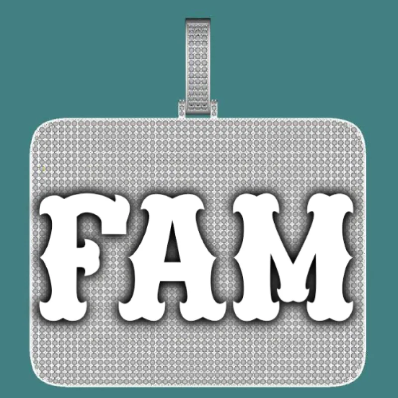 CUSTOM LETTER NECKLACE 3D BIG SQUARE sold by The GUU Shop