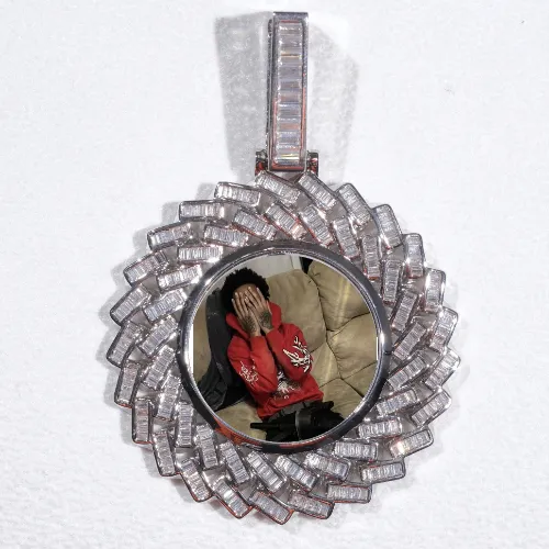 Large 3D Baguette Custom Picture Pendant sold by The GUU Shop