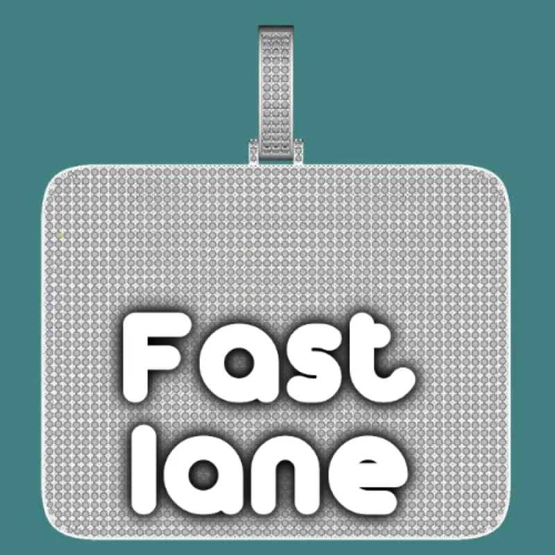 CUSTOM LETTER NECKLACE 3D BIG SQUARE sold by The GUU Shop