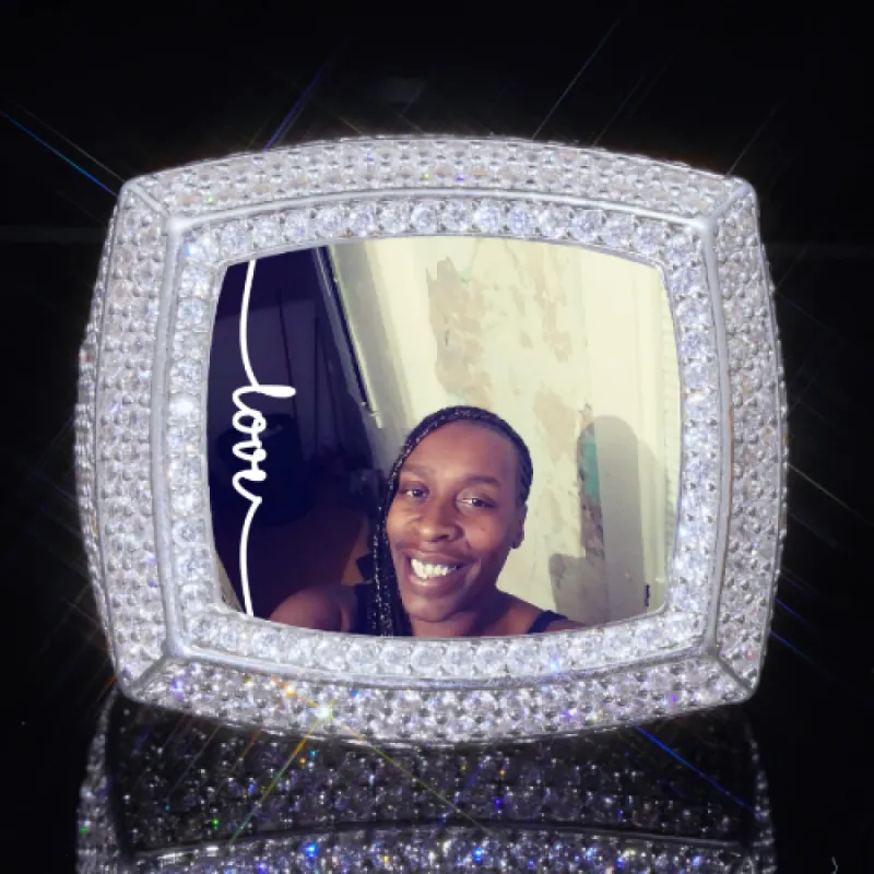 3D CUSTOM PICTURE ICED RING sold by The GUU Shop