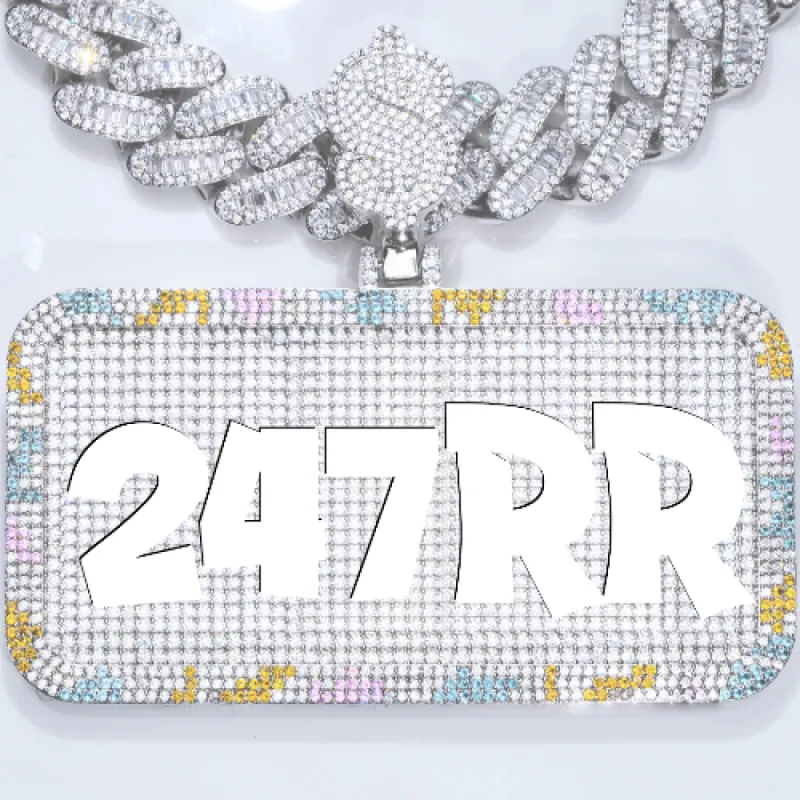 CUSTOM LETTER NECKLACE 3D COLORFUL SQUARE sold by The GUU Shop