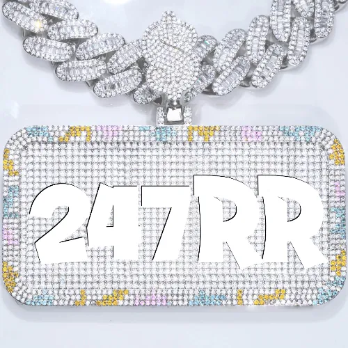 CUSTOM LETTER NECKLACE 3D COLORFUL SQUARE sold by The GUU Shop